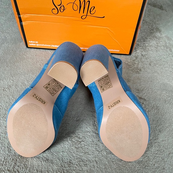 So Me Denim Open Toe Shoes - Picture 5 of 7